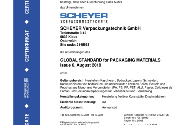 Zertifikat BRCGS bist 2025 Packaging deutsch.pdf